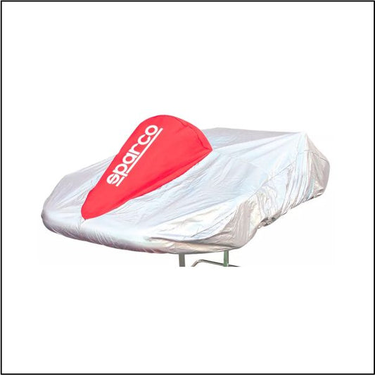 Sparco Kart Cover White - Red