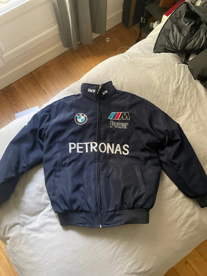 F1 Vintage BMW Mercedes Jacket Blue