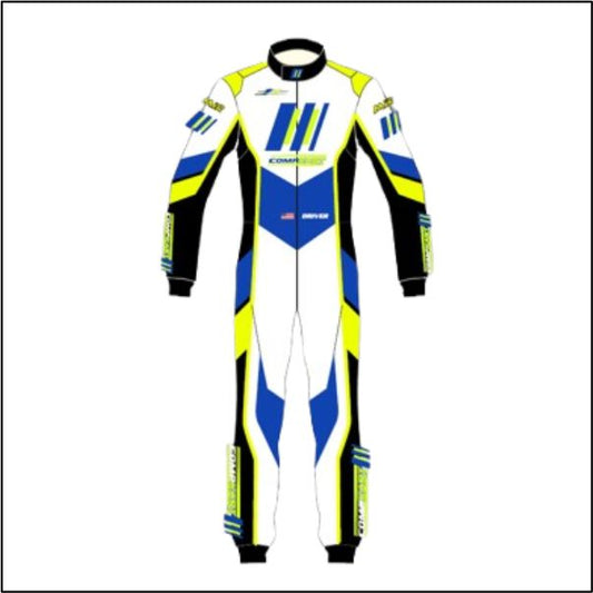 2022 compkart suit Blue - White