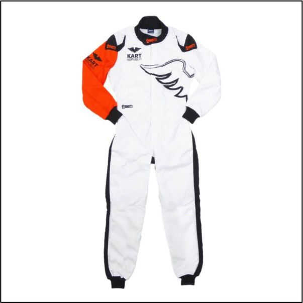 kart republic karting suit White - Orange