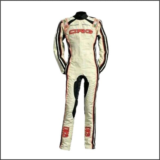 2018 CRG Kart Team Suit Half White