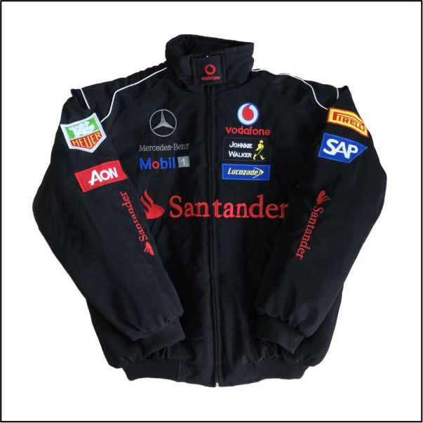 F1 Vintage Mercedes Benz Vodafone Jacket Black