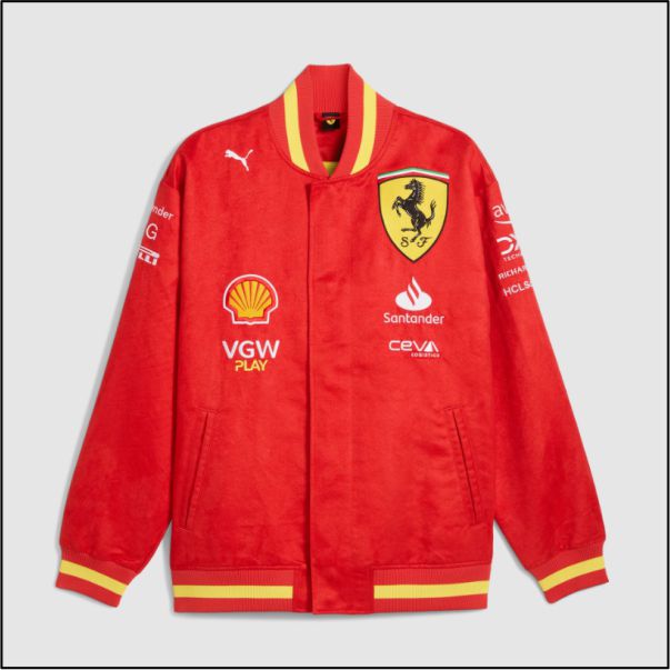 2024 Scuderia Ferrari F1 Team Replica Varsity Jacket - Red