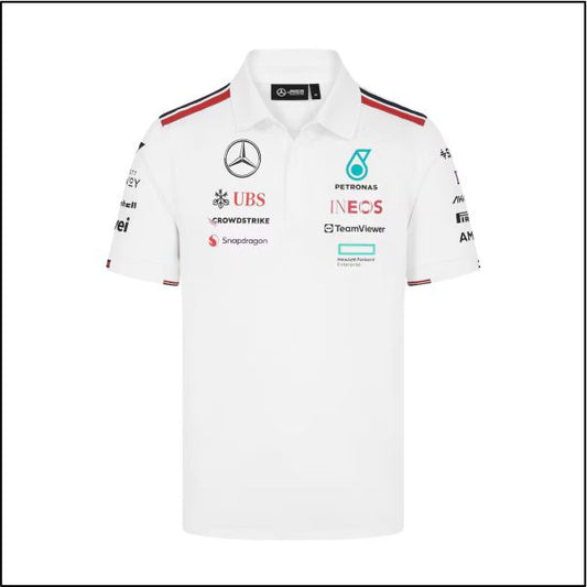 Mercedes AMG Petronas F1 2024 Team Polo - White