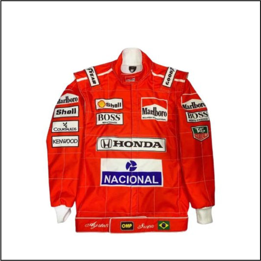 Ayrton Senna F1 Vintage jacket Red