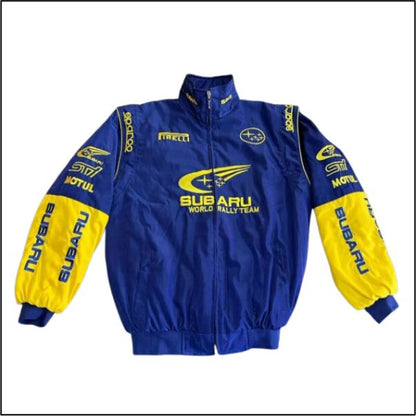 Subaru F1 Vintage jacket Blue Yellow