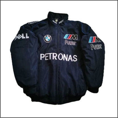 F1 Vintage BMW Mercedes Jacket Blue