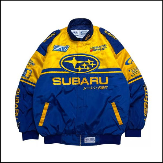 Subaru Rawtype Riot F1 Vintage jacket Yellow -- Blue