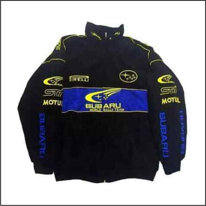 F1 Vintage Subaru Jacket Blue - Black