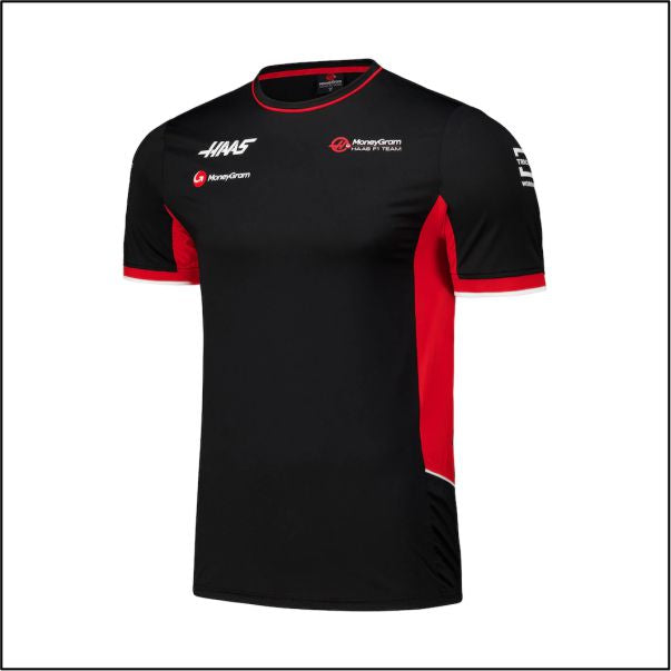 Men's Black Haas F1 Team Fitted T-Shirt