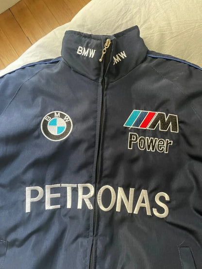 F1 Vintage BMW Mercedes Jacket Blue