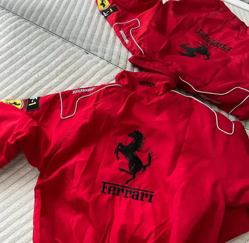 F1 Vintage Ferrari  Jacket Red