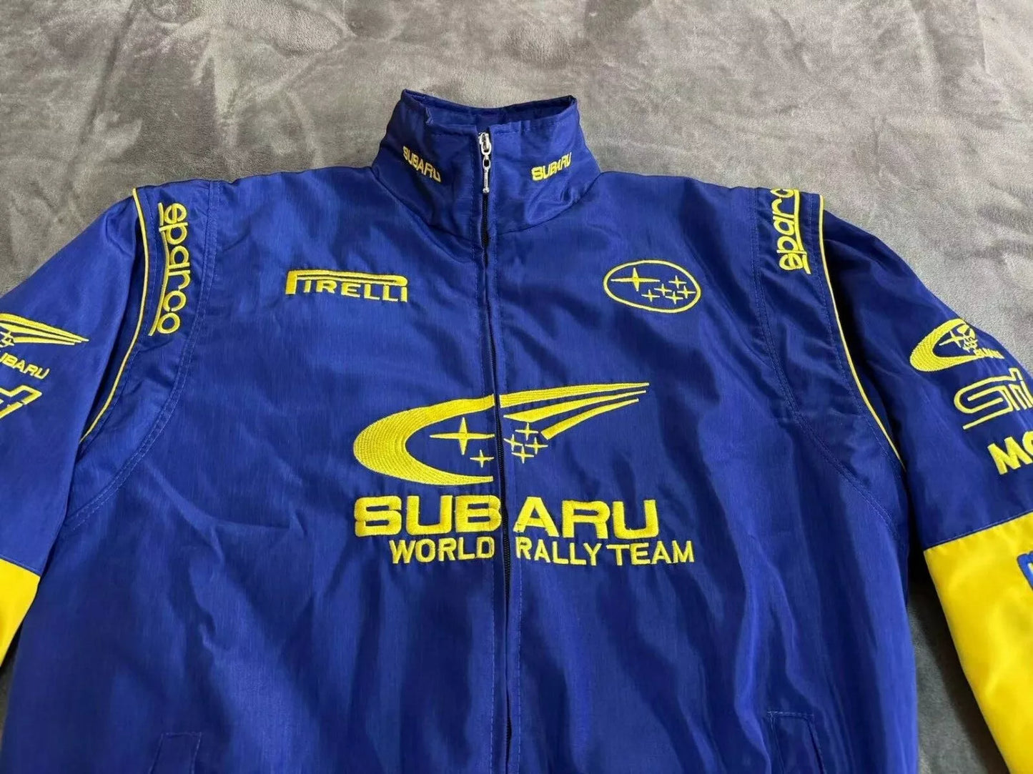 Subaru F1 Vintage jacket Blue Yellow