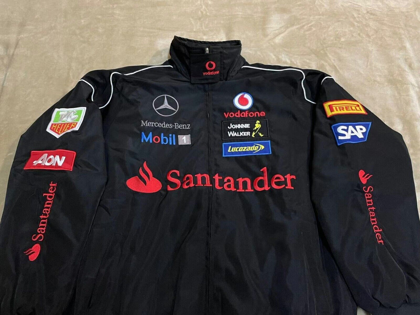 New Mercedes Benz F1 Vintage jacket Black