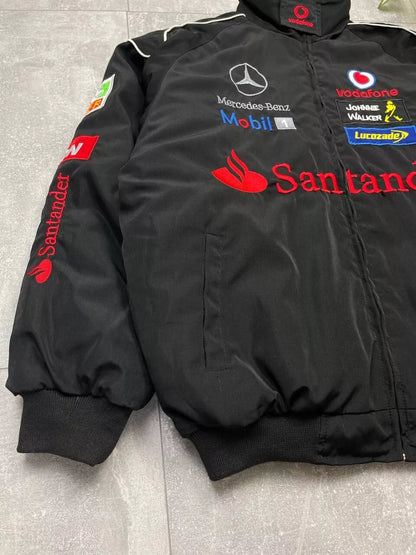 F1 Vintage Mercedes Benz Vodafone Jacket Black