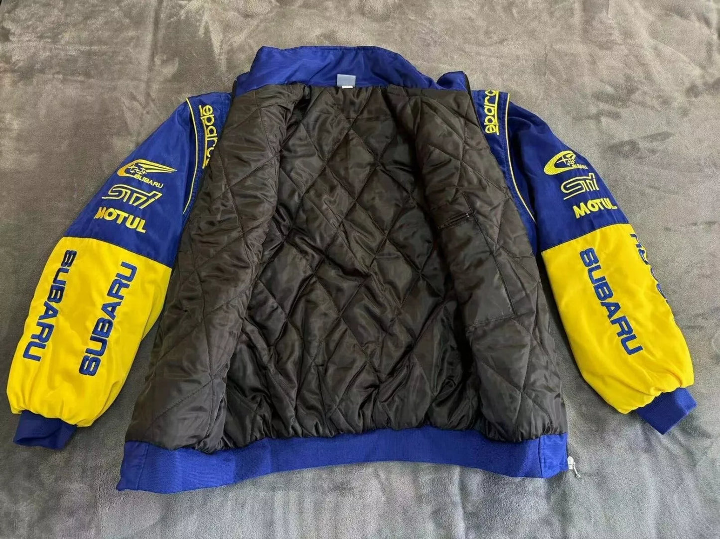 Subaru F1 Vintage jacket Blue Yellow