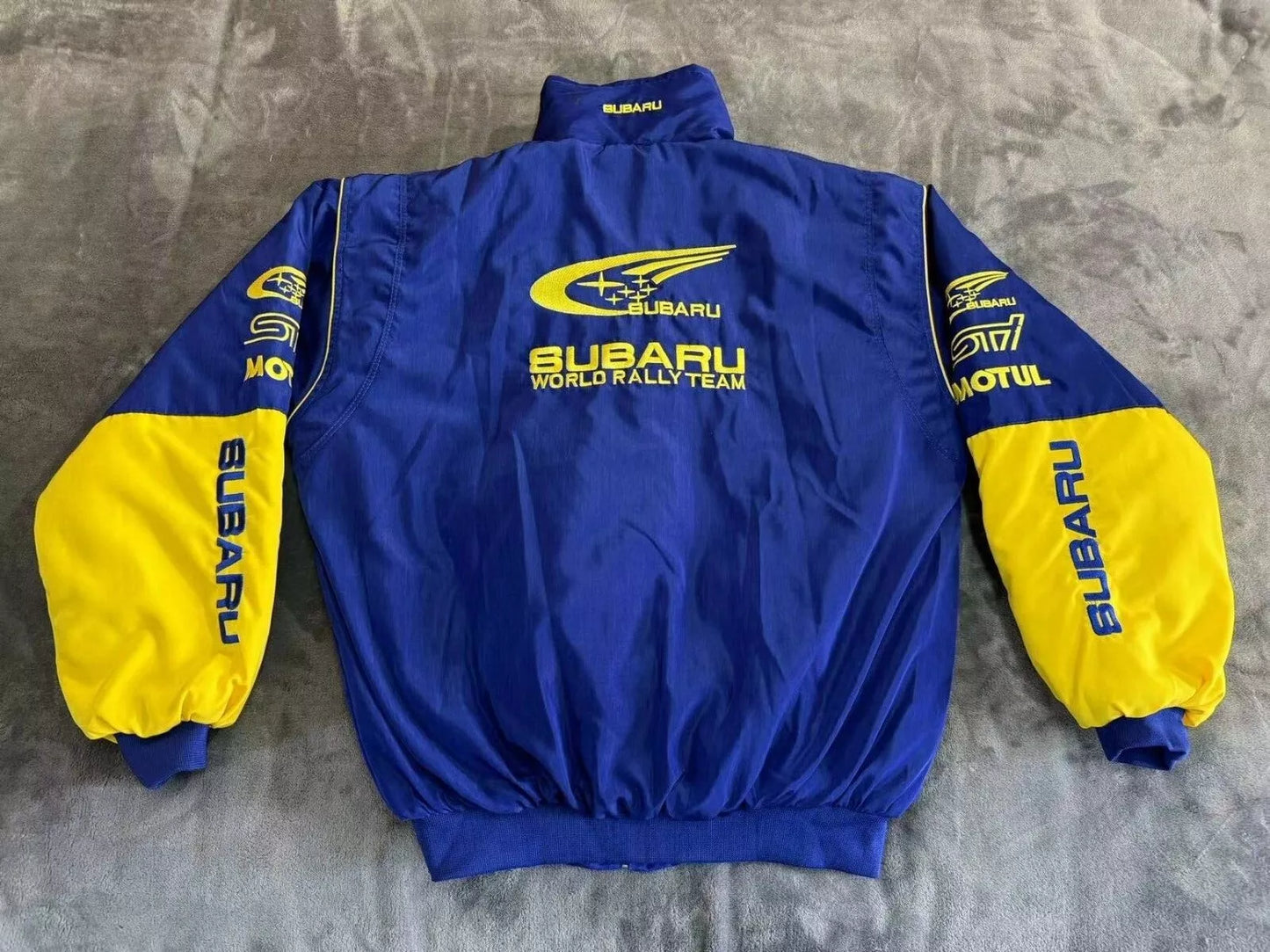 Subaru F1 Vintage jacket Blue Yellow