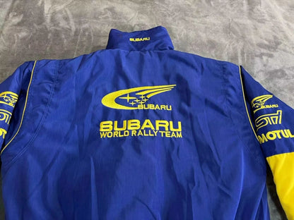 Subaru F1 Vintage jacket Blue Yellow