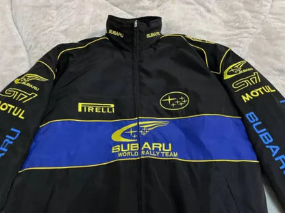 F1 Vintage Subaru Jacket Blue - Black