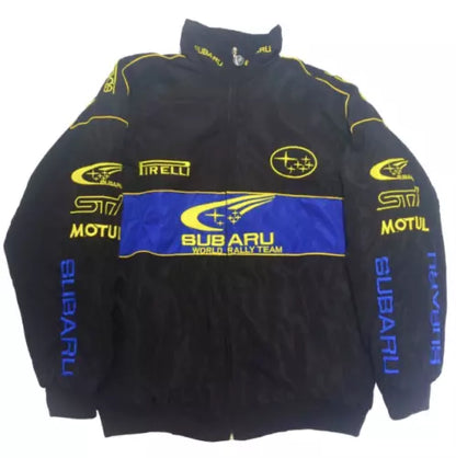 F1 Vintage Subaru Jacket Blue - Black